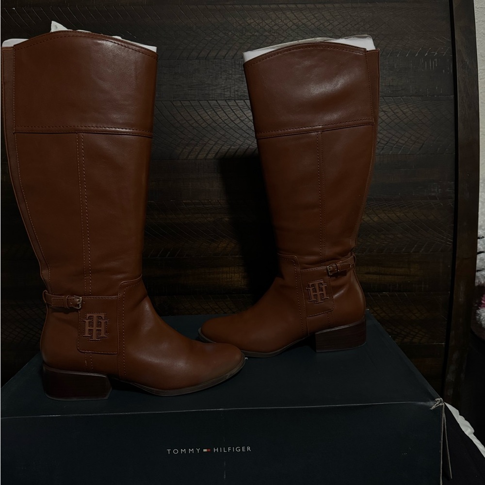 Tommy Hilfiger Medium Brown Knee-High Boots